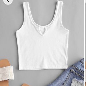 NWT ZAFUL White Crop Tank size medium